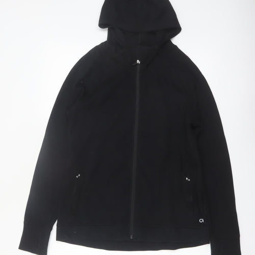 GapFit Women’s Black Full Zip Hoodie Size 14 L Cotton Blend