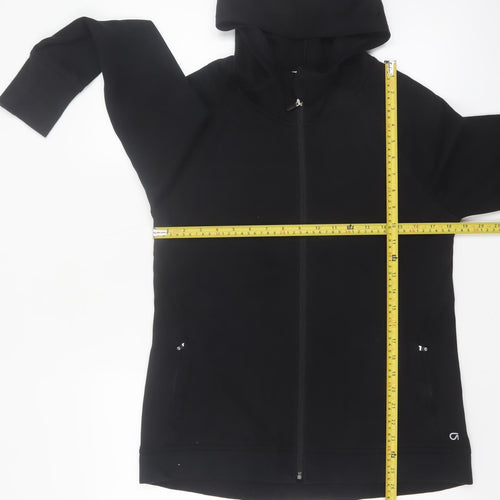 GapFit Women’s Black Full Zip Hoodie Size 14 L Cotton Blend
