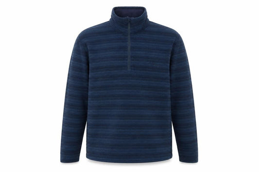 Front view of Hi Gear Men's Blue 1/2 Zip Fleece Pullover Sweatshirt Medium