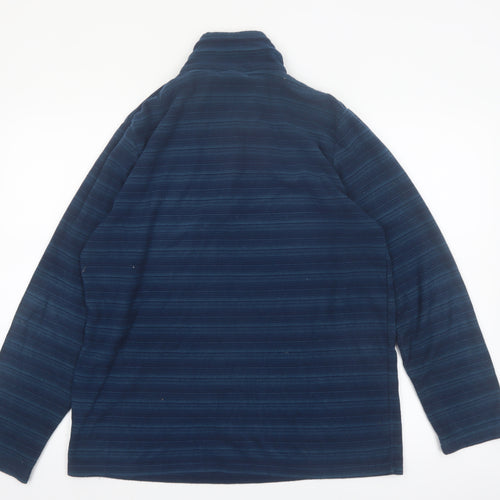 Hi Gear Men's Blue 1/2 Zip Fleece Pullover Sweatshirt Medium