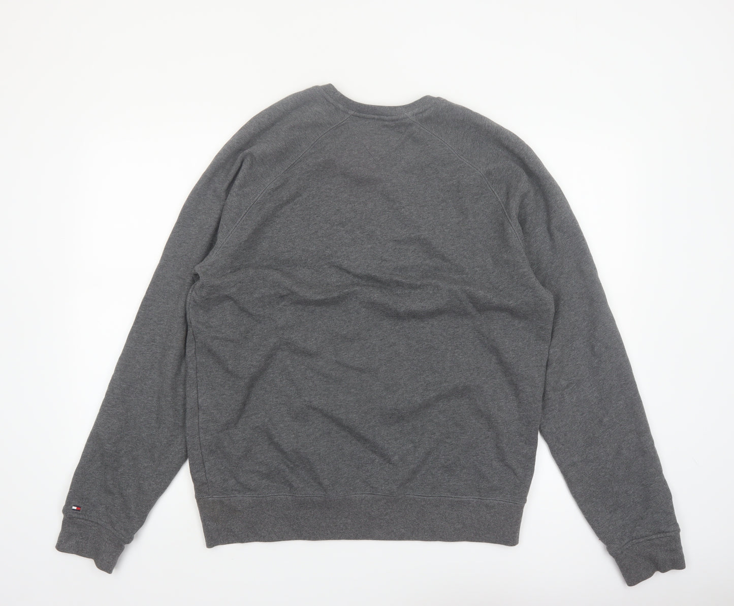 Tommy Hilfiger Men's Grey Embroidered Logo Sweatshirt L