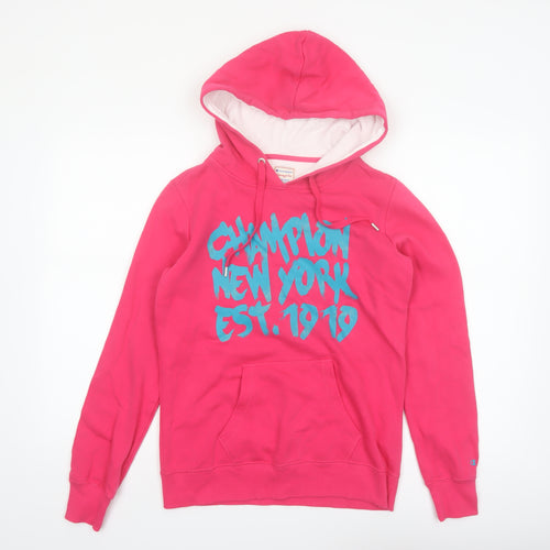 Champion Women's Pink Heritage Fit Graphic Pullover Hoodie Size M