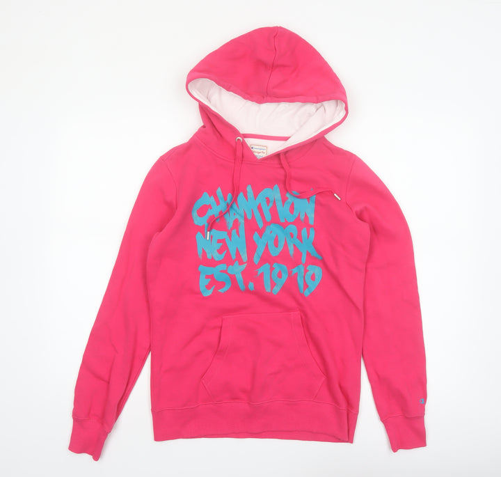 Champion Women's Pink Heritage Fit Graphic Pullover Hoodie Size M