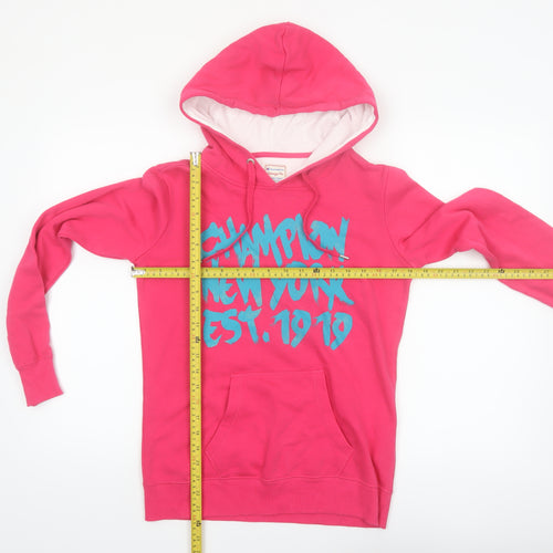 Champion Women's Pink Heritage Fit Graphic Pullover Hoodie Size M