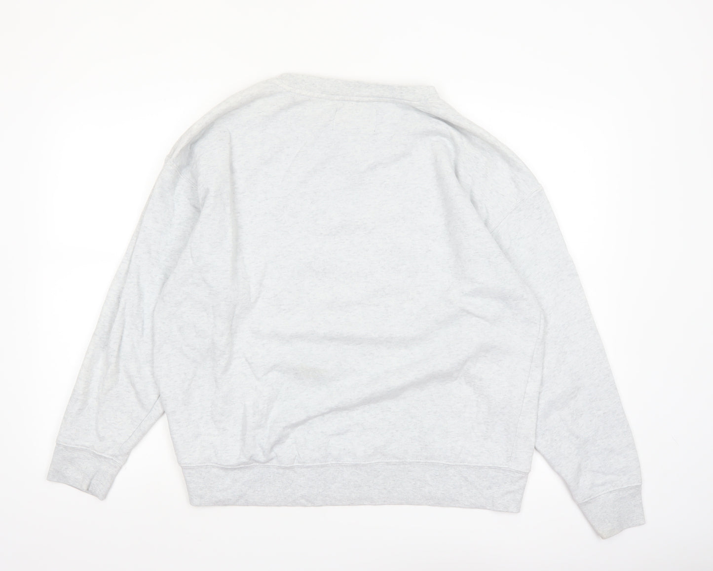 Calvin Klein Jeans Women Grey Logo Pullover Sweatshirt XL Cotton Blend