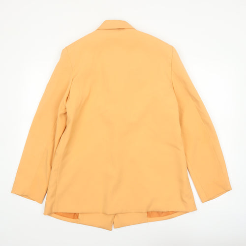 Missguided Women Yellow Long Sleeve One Button Blazer UK 12