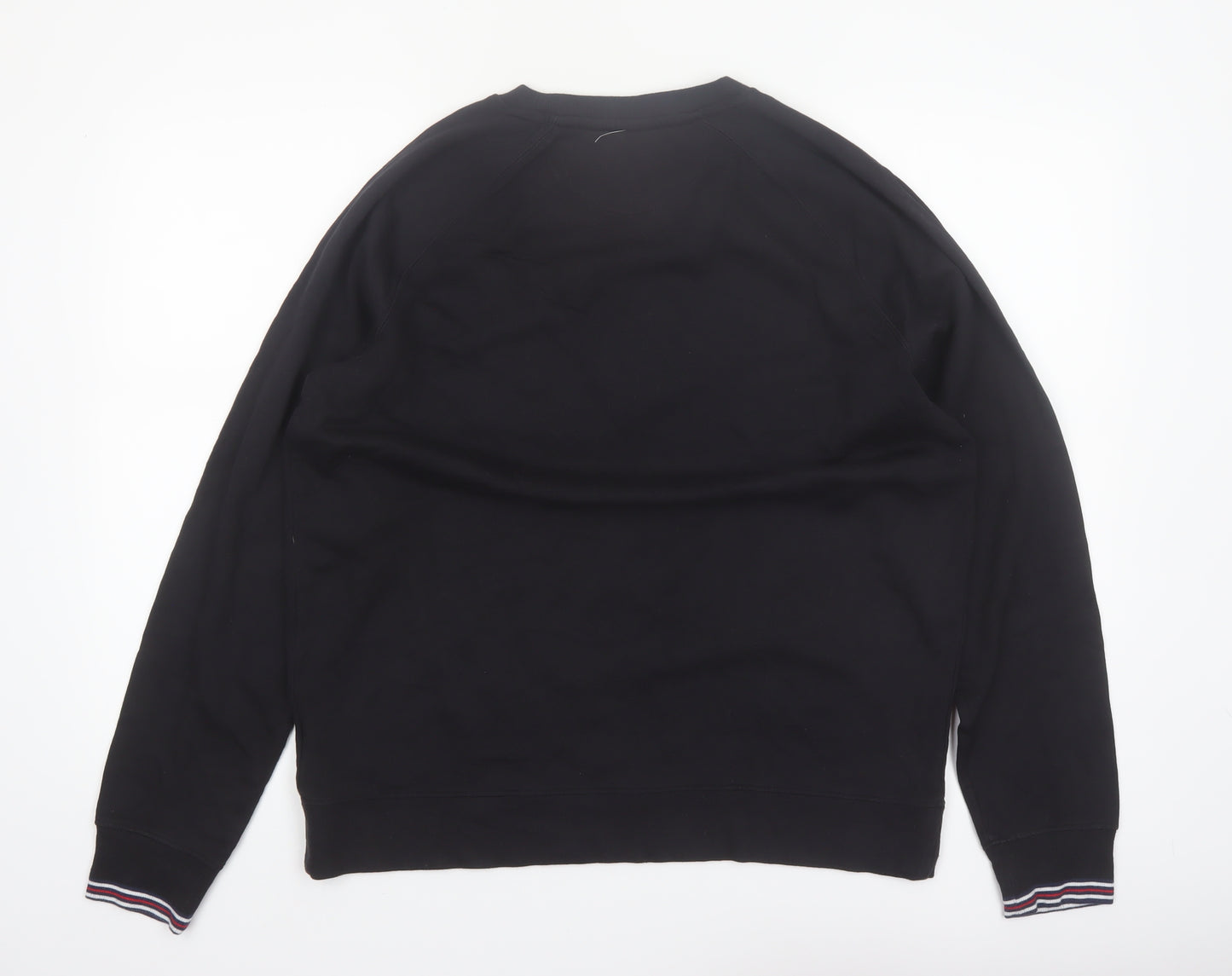 FILA Men's Black Logo Crew Neck Pullover Sweatshirt Size L