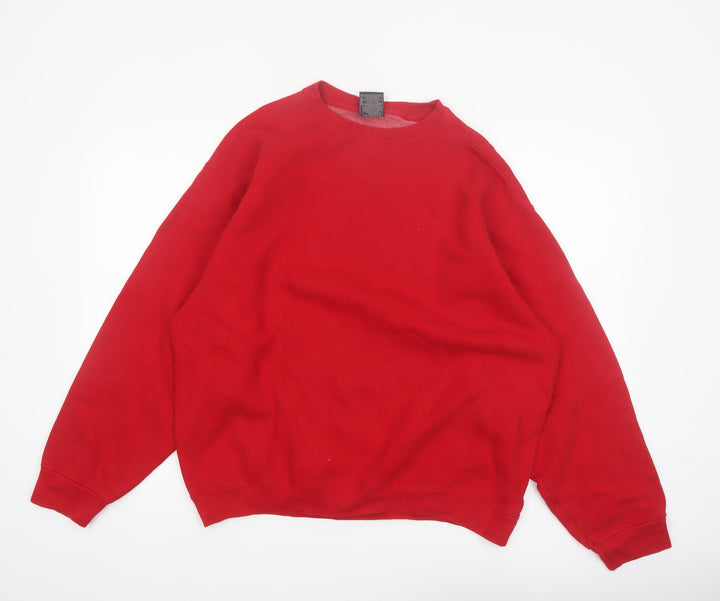 Pluma Outdoors Men's Red XL Pullover Sweatshirt Crew Neck Fleece