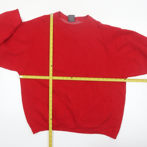 Pluma Outdoors Men's Red XL Pullover Sweatshirt Crew Neck Fleece