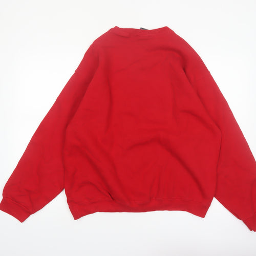 Pluma Outdoors Men's Red XL Pullover Sweatshirt Crew Neck Fleece