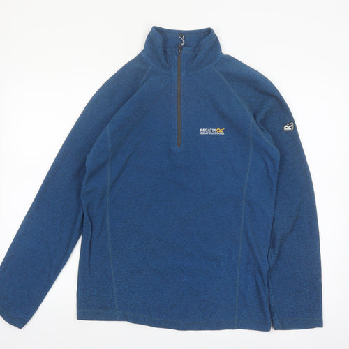 Regatta Men's Blue 1/4 Zip Fleece Pullover Sweatshirt Size S