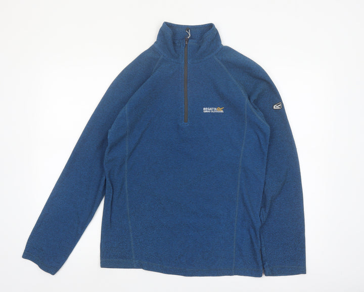 Regatta Men's Blue 1/4 Zip Fleece Pullover Sweatshirt Size S