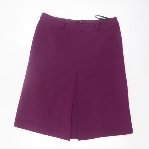 Marks and Spencer Women’s Purple A-Line Knee Length Skirt Size 12