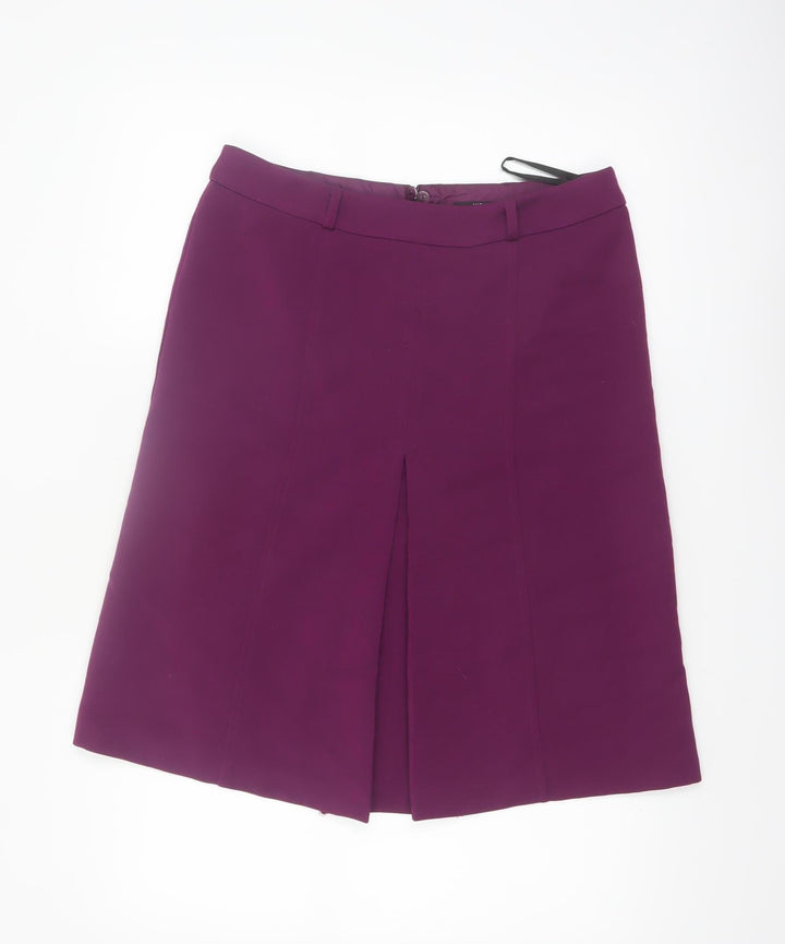 Marks and Spencer Women’s Purple A-Line Knee Length Skirt Size 12