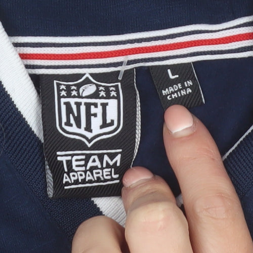 NFL Team Apparel Men's Blue Pullover Hoodie L Sports Fanwear