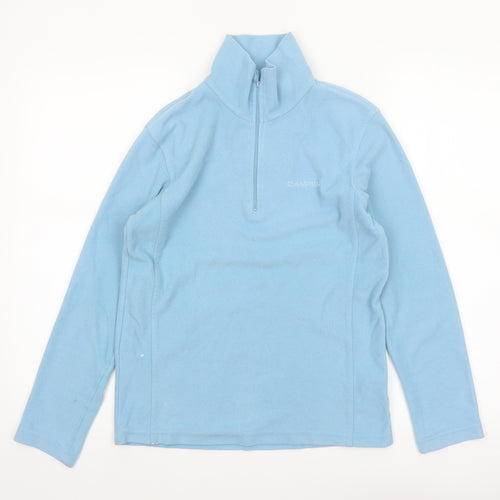 Campri Women Blue Fleece 1/4 Zip Pullover Sweatshirt Size 10