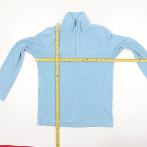 Campri Women Blue Fleece 1/4 Zip Pullover Sweatshirt Size 10