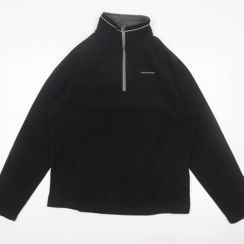 Craghoppers Men's Black Fleece 1/2 Zip Pullover Sweatshirt M
