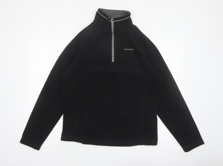 Craghoppers Men's Black Fleece 1/2 Zip Pullover Sweatshirt M