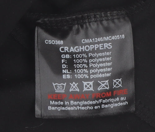 Craghoppers Men's Black Fleece 1/2 Zip Pullover Sweatshirt M