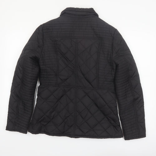 Feraud Women's Black Quilted Mid-Length Jacket Size 14