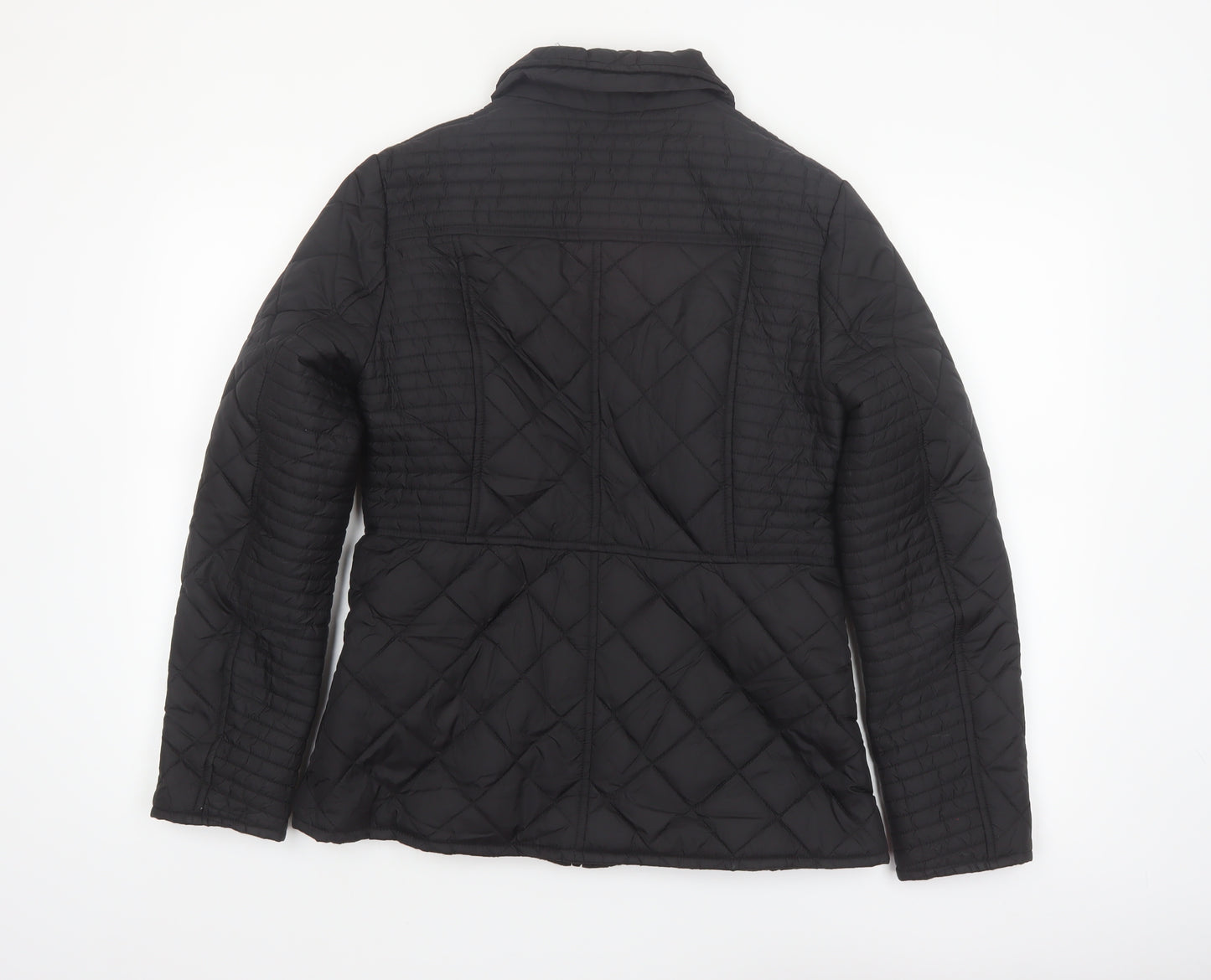 Feraud Women's Black Quilted Mid-Length Jacket Size 14