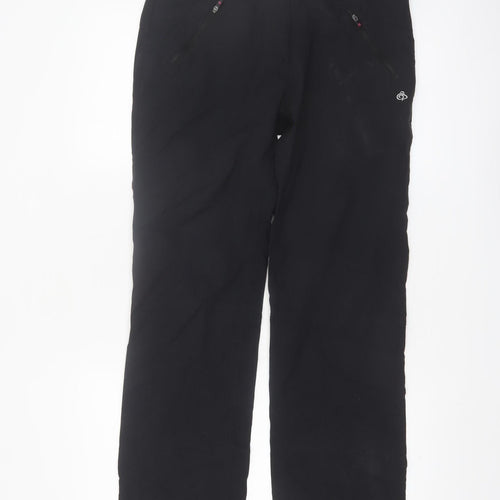 Craghoppers Women's Black Size 12 Regular Outdoor Travel Trousers