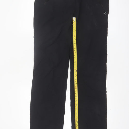 Craghoppers Women's Black Size 12 Regular Outdoor Travel Trousers