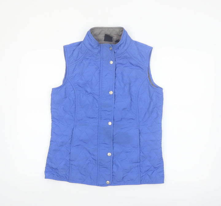 Kate Lord Women Blue Quilted Padded Waistcoat M Mid-Length