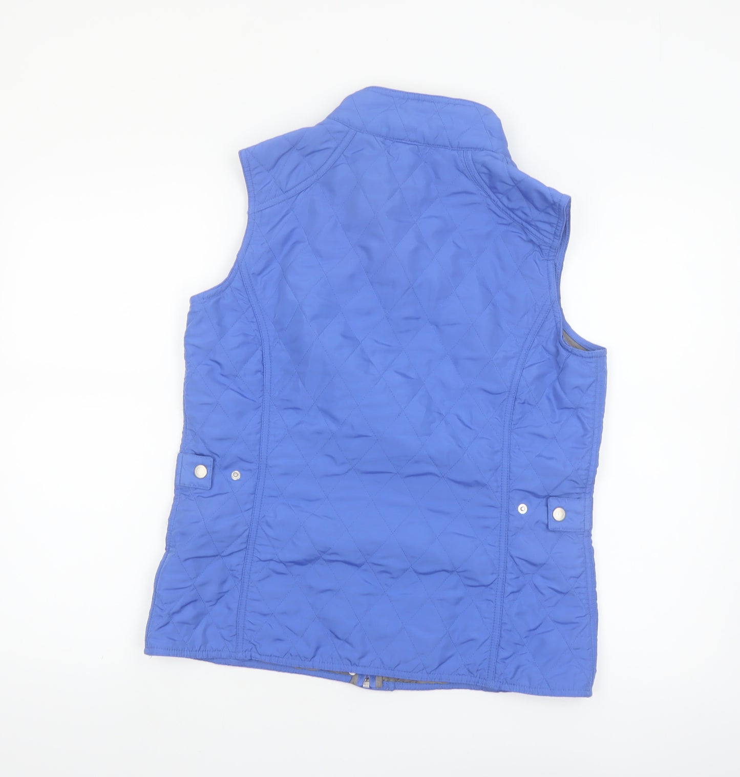 Kate Lord Women Blue Quilted Padded Waistcoat M Mid-Length
