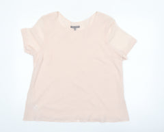 Laura Ashley Women’s Beige Short Sleeve Chiffon Blouse UK 18