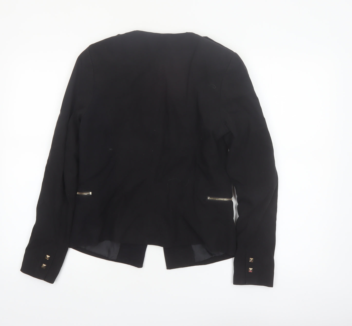 H&M Womens Black Size 12 Regular Fit Single-Breasted Blazer Jacket
