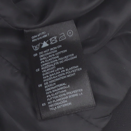 H&M Womens Black Size 12 Regular Fit Single-Breasted Blazer Jacket