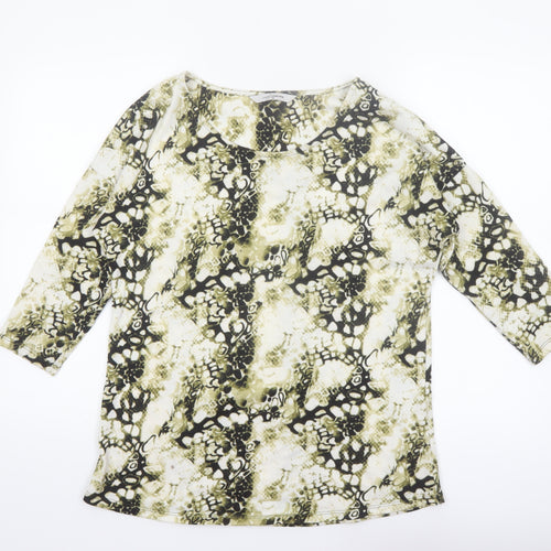 Simply Stock Shop Women's Multicoloured Animal Print 3/4 Sleeve Blouse Size 12