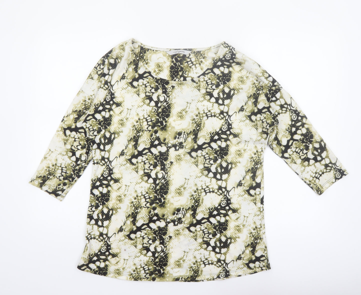 Simply Stock Shop Women's Multicoloured Animal Print 3/4 Sleeve Blouse Size 12