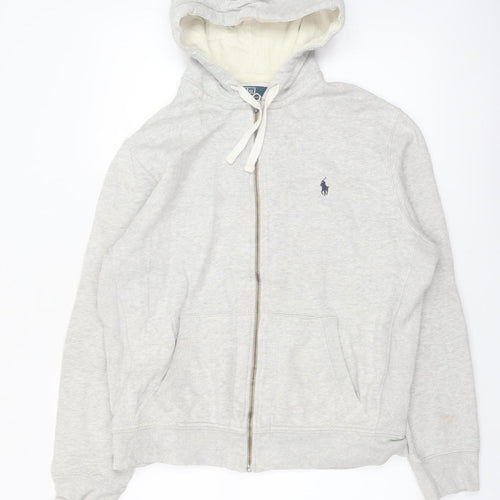 Ralph Lauren Men's Grey Full Zip Hoodie Size L