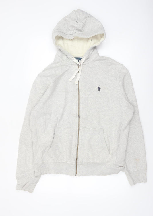 Ralph Lauren Men's Grey Full Zip Hoodie Size L