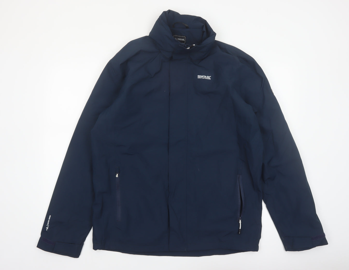 Regatta Men's Blue Waterproof Softshell Jacket Size L Hiking Rain Coat