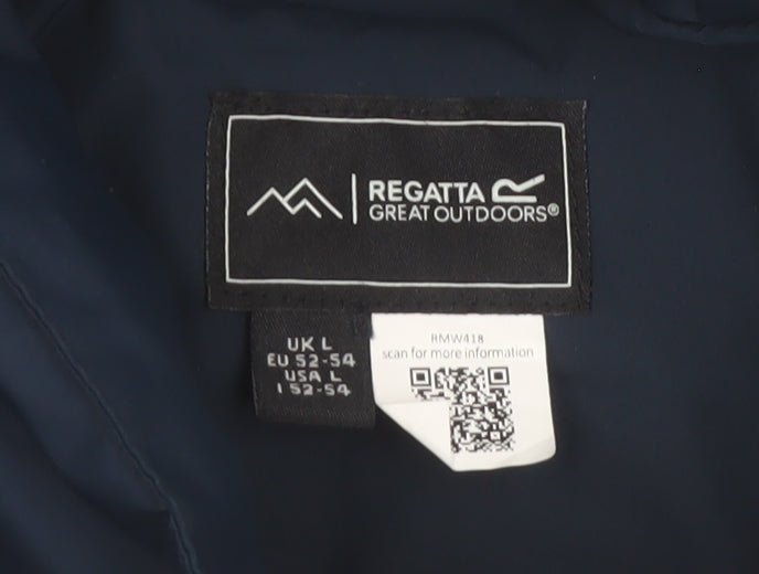 Regatta Men's Blue Waterproof Softshell Jacket Size L Hiking Rain Coat