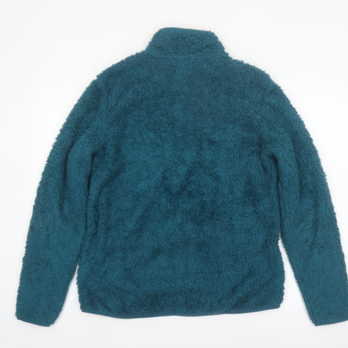 Fila Women’s Blue Faux Fur Fleece Full Zip Jacket XL
