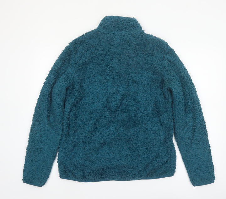 Fila Women’s Blue Faux Fur Fleece Full Zip Jacket XL