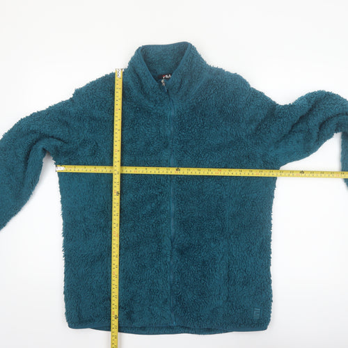 Fila Women’s Blue Faux Fur Fleece Full Zip Jacket XL