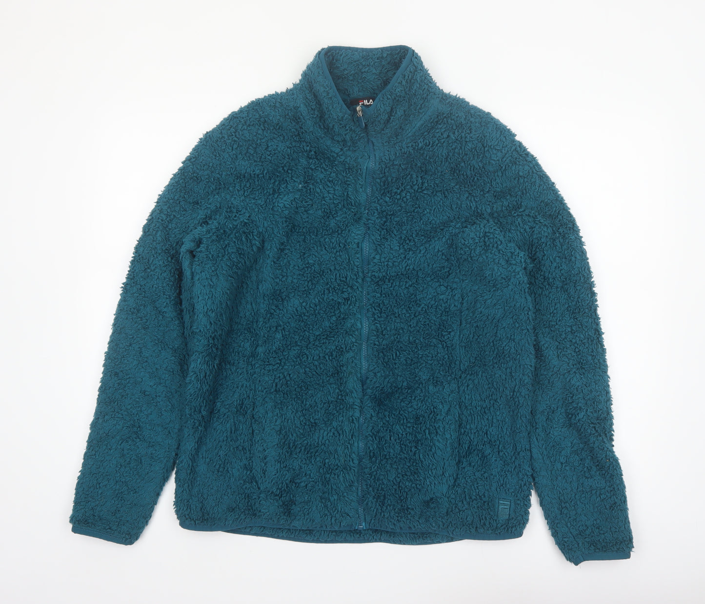 Fila Women’s Blue Faux Fur Fleece Full Zip Jacket XL