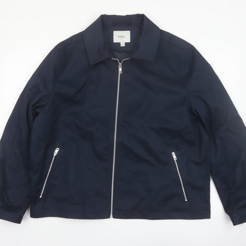 Marks and Spencer Men’s Blue XL Regular Full Zip Jacket