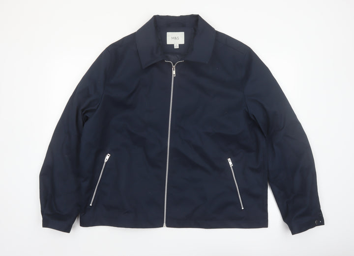 Marks and Spencer Men’s Blue XL Regular Full Zip Jacket