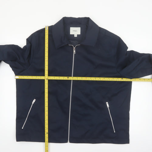 Marks and Spencer Men’s Blue XL Regular Full Zip Jacket