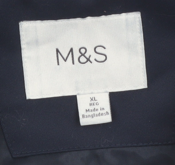 Marks and Spencer Men’s Blue XL Regular Full Zip Jacket