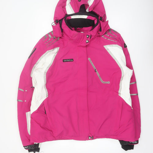 Icepeak Women's Pink Ski Jacket Size 20 Waterproof Hooded Winter Coat