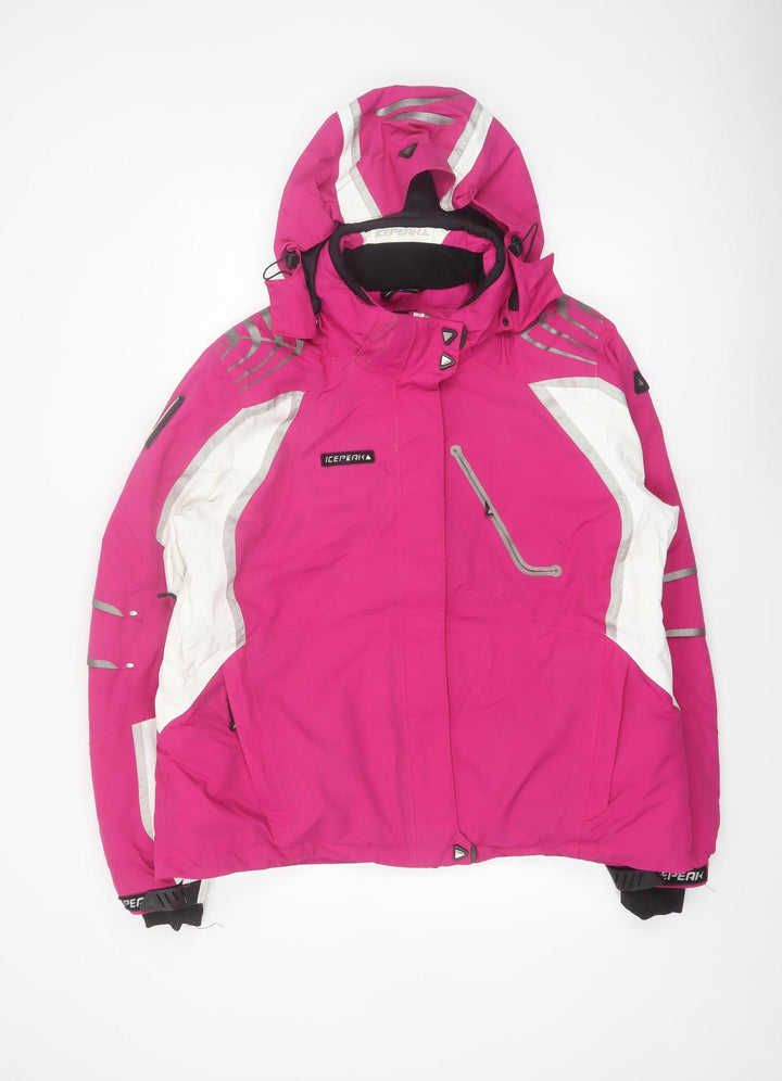 Icepeak Women's Pink Ski Jacket Size 20 Waterproof Hooded Winter Coat