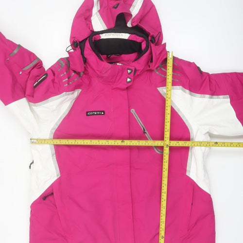 Icepeak Women's Pink Ski Jacket Size 20 Waterproof Hooded Winter Coat